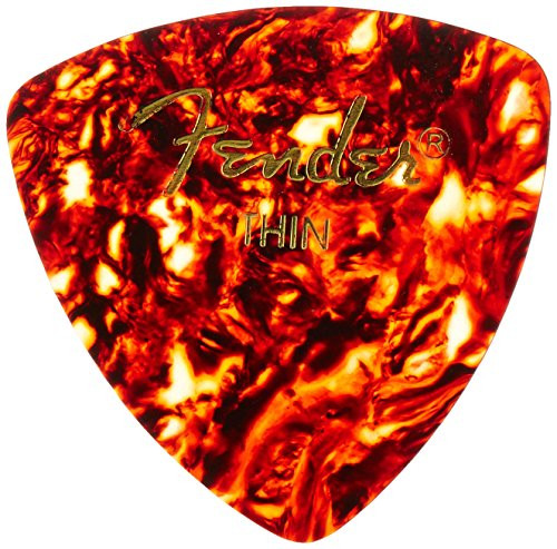 Fender 346 Classic Celluloid Guitar Picks 72 Pack   Shell   Thin for electric guitar acoustic guitar mandolin and bass