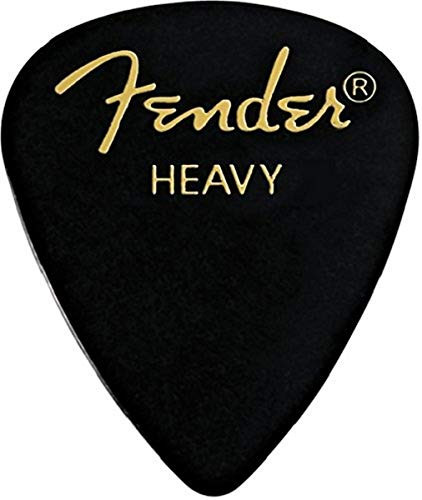 Fender 351 Shape Classic Picks  144 Pack  for electric guitar acoustic guitar mandolin and bass 351   Heavy Black