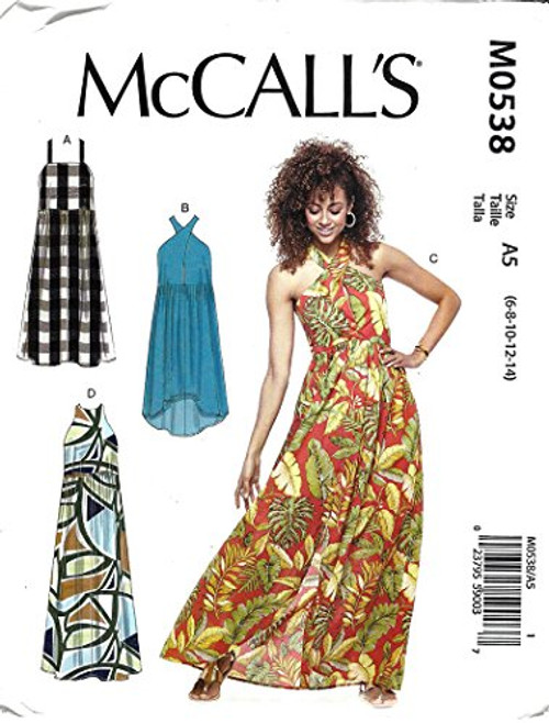 McCalls Pattern M0538 Misses Close fitting, Pullover Dress with Variations Size 6-8-10-12-14 McCalls Pattern M0538 Misses Close fitting, Pullover Dress with Variations Size 6-8-10-12-14
