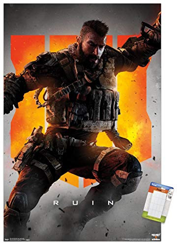 Trends International Poster Mount Call of Duty  Black Ops 4   Ruin Key Art 14725  x 22375  Premium Poster   Mount Bundle