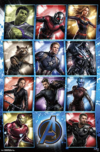 Trends International MCU Marvel Cinematic Universe  Avengers  Endgame   Grid 22375  x 34  Premium Unframed