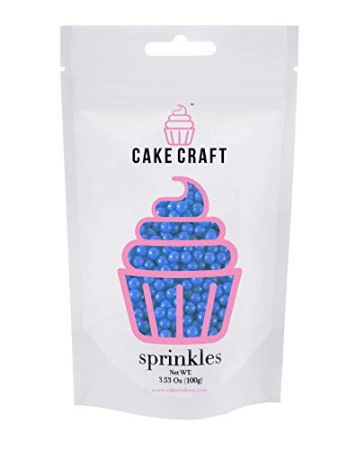 Cake Craft Sprinkles Blue Sugar Pearls 353 Ounces