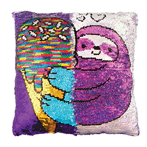 StyleLab Sloth Fashion Angels Magic Sequin Reveal Pillow