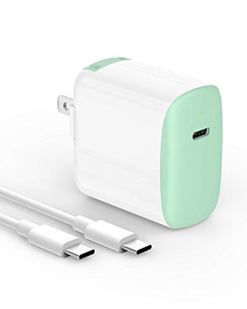 10ft 18W USB C Fast Charger for 2020 2018 iPad Pro 129 Gen 4 3 iPad Pro 11 Gen 2 1 Google Pixel 4 Pixel 3 Pixel 2 XL Pixel 4A 3A XL 2XL 3XL 4XL Foldable Plug LED with USB C to C Charging Cord