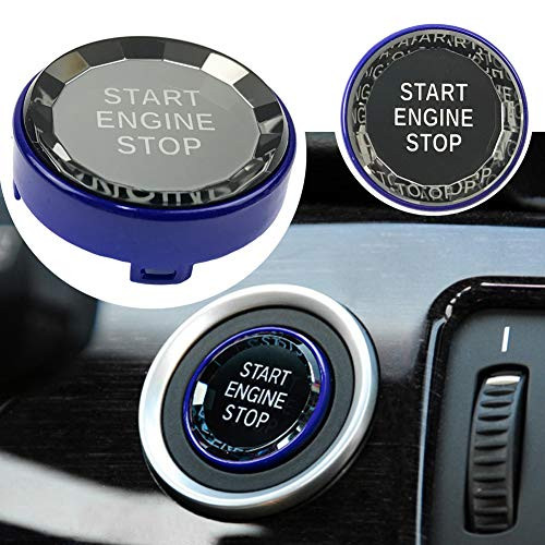 lanyun for bmw button up crystal engine start stop switch ignition button fit E chassis code bmw E60 E90 E91 E92 E93 E84 E70 E71 E72 E83 E89 accessories  blue