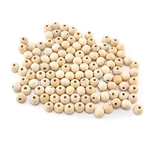 Dealglad 200Pcs 10mm Wooden Beads Unfinished Natural Wood Spacer Beads Wooden Loose Beads for Crafts DIY Jewelry Making Dealglad 200Pcs 10mm Wooden Beads Unfinished Natural Wood Spacer Beads Wooden Loose Beads for Crafts DIY Jewelry Making