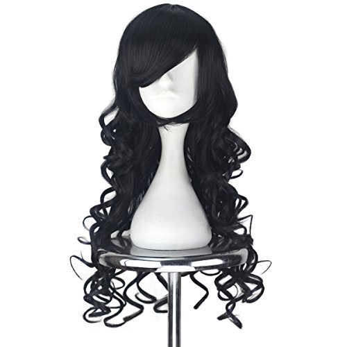 Miss U Hair Synthetic Women Black Cute Long Curly Party Cosplay Costume Wig Halloween