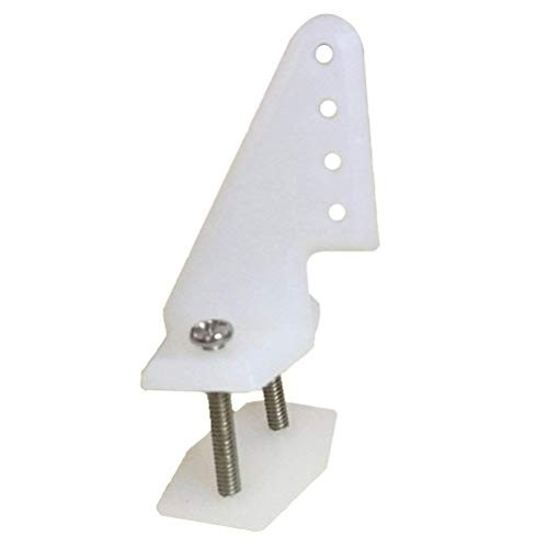 RuiLing 10pcs Airplane Standard Control Horns with M2x14 16 20mm Screws 4 Hole Pin Horns Plastic KT Rudder Angle Airplane Electric Aircraft RC DIY Parts