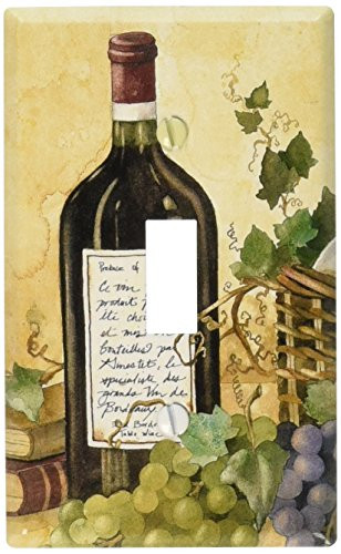 Art Plates - Wine Table Switch Plate - Single Toggle