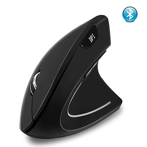 Updated Version  Modao Vertical Bluetooth MouseErgonomic Bluetooth 40 Wireless Mouse with Adjustable DPI for Mac LaptopAndroid OS TabletPCWindowsSmart TV Black