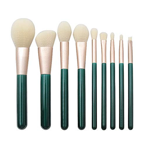 Makeup Brushes Set 9 Pieces Cosmetics Professional Synthetic Bristle Face Powder Foundation Blush Eyeshadow Makeup Brush Kit Green Makeup Brushes Set 9 Pieces Cosmetics Professional Synthetic Bristle Face Powder Foundation Blush Eyeshadow Makeup Brush Kit Green