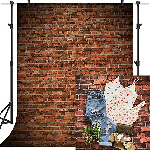 Dobeans 8x8ft Brick Wall Photography Backdrop Vintage Red Brick Background Photo Backdrops Newborn Baby Girls Adults Portrait Birthday Party Decoration Backdrops for Photography Photo Booth Props