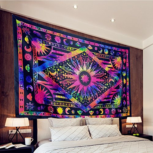 Racunbula Tapestry Psychedelic Celestial Sun and Moon Tapestry Bohemian Stars Planet Wall Tapestries Tie Dye Purple Burning Sun Tapestry Galaxy Mandala Boho Hippie Tapestry Wall Hanging Racunbula Tapestry Psychedelic Celestial Sun and Moon Tapestry Bohemian Stars Planet Wall Tapestries Tie Dye Purple Burning Sun Tapestry Galaxy Mandala Boho Hippie Tapestry Wall Hanging