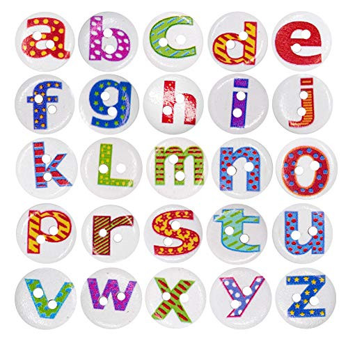 MiDube Sewing Wooden Buttons with Colorful Style Pattern Round Craft Cute Button for Sewing DIY Crafts Children s Manual Painting Size 15mm 2 Holes 200PCS Letter MiDube Sewing Wooden Buttons with Colorful Style Pattern Round Craft Cute Button for Sewing DIY Crafts Children s Manual Painting Size 15mm 2 Holes 200PCS Letter