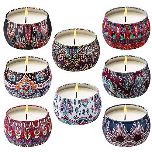 Ahyiyou 45oz Scented Candles 100 Soy Wax Tin Candles Natural Fragrance Candles for Stress Relief and Aromatherapy 8 Pack Gift Set Ahyiyou 45oz Scented Candles 100 Soy Wax Tin Candles Natural Fragrance Candles for Stress Relief and Aromatherapy 8 Pack Gift Set