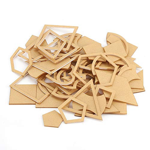 AYNEFY Acrylic Template Mini Wallet Pattern Stencil DIY Tool Set for Leather Craft Quilting Sewing Quilting  54PCS