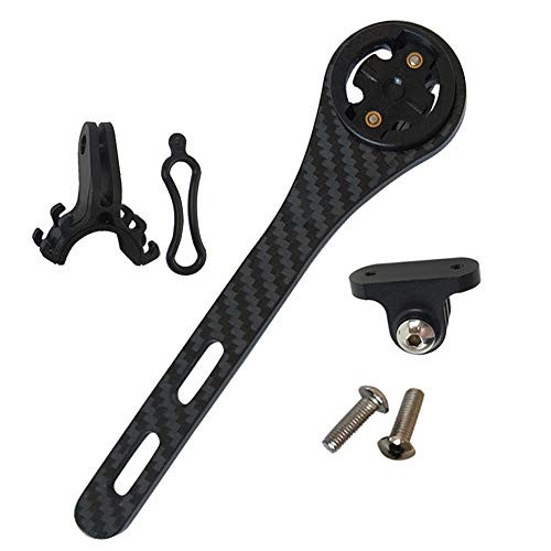 LURHACHI Carbon Bike Computer Mounts for Integrated Handlebar Compatible Bicycle Computer Mount Action Camera Holder Bicycle Light Holder for Garmin Cat Eye Bryton GoPro  Black Bryton for Bryton
