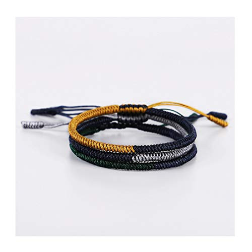 HUNO Handmade Weave Tibetan Buddhist Woven Knots Bracelets Mens Womens Lucky Red String Bracelets for Protection Jewelry Half Yellow Blue Green HUNO Handmade Weave Tibetan Buddhist Woven Knots Bracelets Mens Womens Lucky Red String Bracelets for Protection Jewelry Half Yellow Blue Green