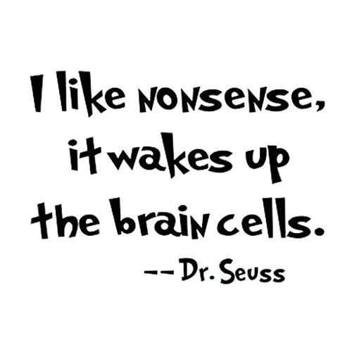 HACASO I Like Nonsense  Bedroom Quote Decors Wall Saying Decals Quote for Home Wall Stickers Nursery Room Decor