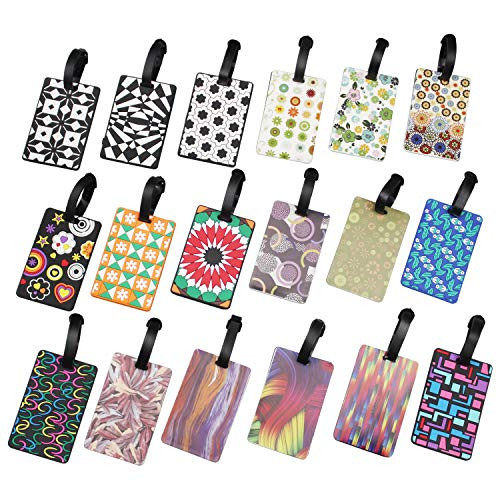 LJY Travel Luggage Suitcase Labels ID Tags Business Card Holder Set of 18