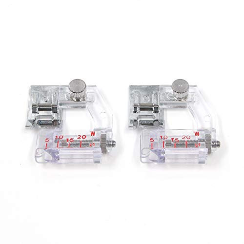 MTMTOOL 2Pcs Adjustable Tape Binding Sewing Machine Presser Foot for All Low Shank Snap On SingerBrotherBabylockEuro ProJanomeKenmoreWhite JukiNew HomeSimplicityElna and More MTMTOOL 2Pcs Adjustable Tape Binding Sewing Machine Presser Foot for All Low Shank Snap On SingerBrotherBabylockEuro ProJanomeKenmoreWhite JukiNew HomeSimplicityElna and More