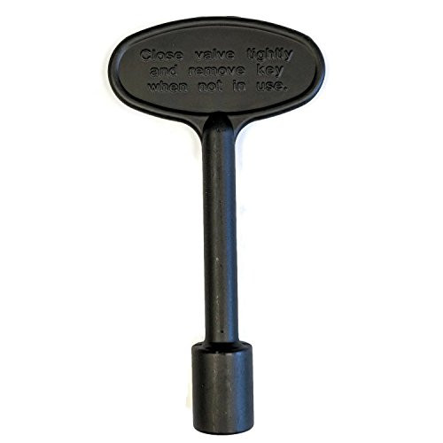 Midwest Hearth Universal Valve Key for Gas Fire Pits and Fireplaces   Flat Black  3 Inch