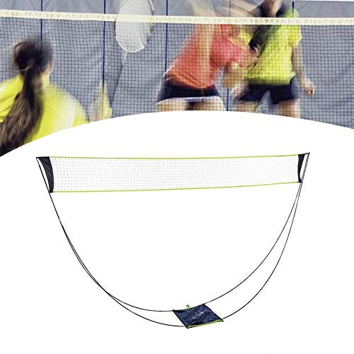 give your best Portable Badminton Net with Stand Carry Bag Folding Volleyball Tennis Badminton Net  Easy Setup for for Outdoor Indoor Court Backyard No Tools or Stakes Required