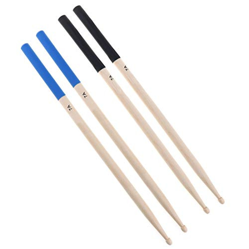 YiPaiSi 2Pcs 7A Maple Drumsticks 7A Maple Drum Sticks 7A Wood Tip Maple Drumsticks Maple Wood Drum Sticks for Students and Adults  Blue
