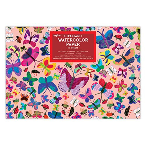 eeBoo Butterflies Watercolor Pad, 1 EA