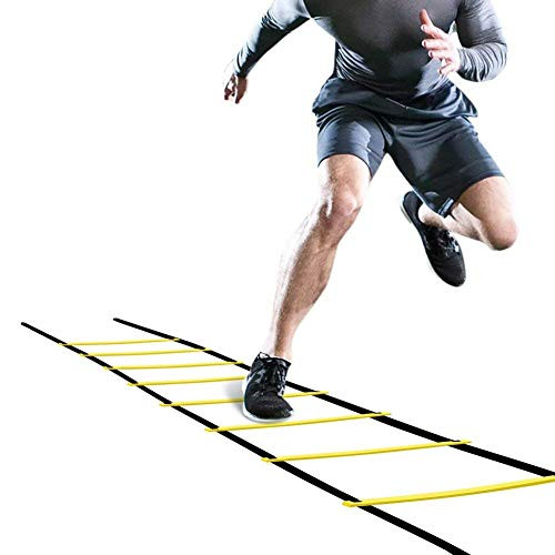 Agility Ladder Adjustable Agility Training Ladder Speed Agility Training Ladder with Carry Bag Outdoor Rungs Fitness Speed Training Equipment for Kids Teens Soccer Exercise Training