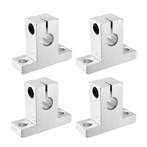 uxcell 4PCS SK8 Aluminum Linear Motion Rail Clamping Rod Rail Guide Support for 8mm Diameter Shaft