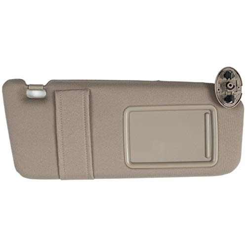 Ezzy Auto Beige Right Passenger Side Sun Visor fit for Toyota Camry Without Sunroof 2007 2008 2009 2010 2011