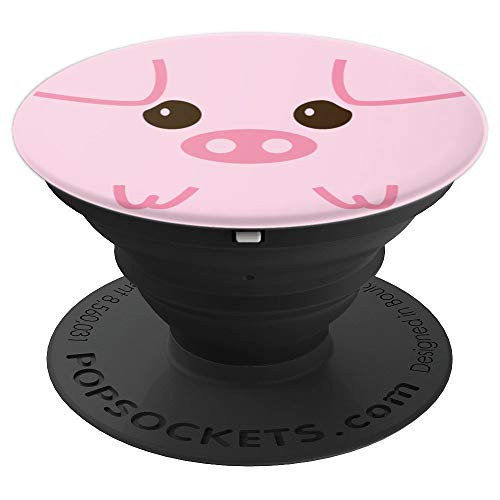 Cute Baby Pig Face Pink Piglet Face Grip Socket PopSockets Grip and Stand for Phones and Tablets