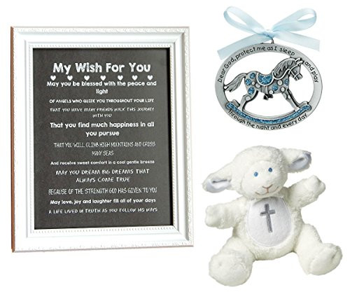 BigDream CATHOLIC BABY BAPTISM Christening Baby Shower Original Print for Room Decor  blue horse BigDream CATHOLIC BABY BAPTISM Christening Baby Shower Original Print for Room Decor  blue horse