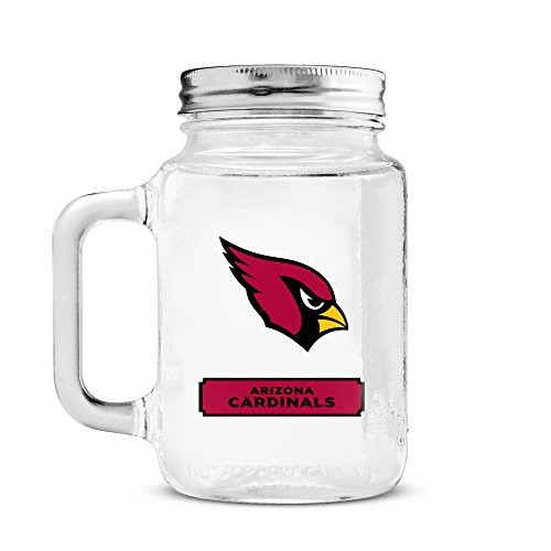 NFL Arizona Cardinals 20oz Glass Mason Jar NFL Arizona Cardinals 20oz Glass Mason Jar