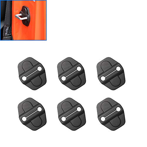 Travay Door Lock Cover with Jeep Wrangler 2018 2019 JL JLU and 2020 Gladiator JT  Black