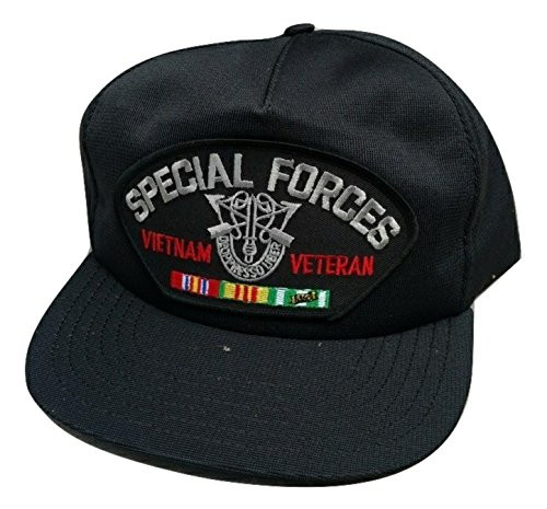 Vietnam Veteran Special Forces Adjustable Ball Cap Black