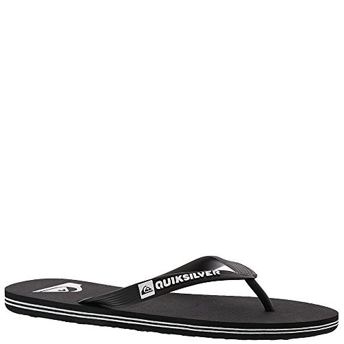 Quiksilver Men s Molokai 3 Point Flip Flop Sandal Black Black White 11 M US