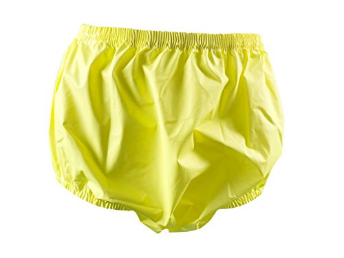 Haian Adult Incontinence Pull on Plastic Pants 3 Pack  Small Yellow