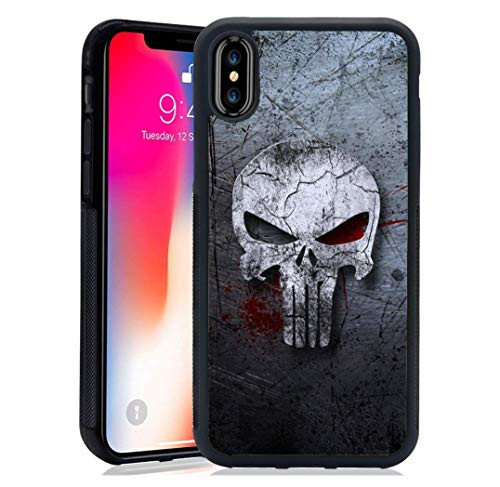 XUNBOTINGS for iPhone Case  Bloody Skull Pattern Design  Soft TPU Luxury Tempered Mirror Protective for iPhone Case  for iPhone XR