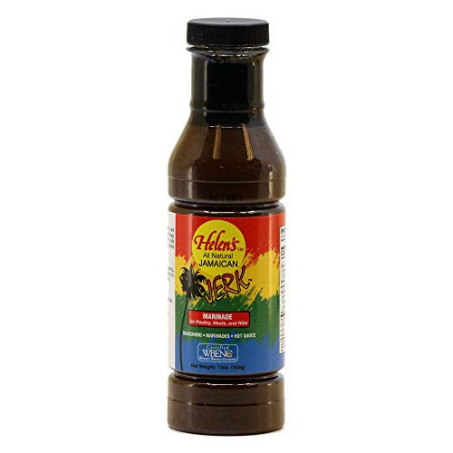Helen s Tropical Exotics Jamaican Jerk Marinade   13 Ounce  Ultimate Barbecue Caribbean Seasoning Jerk Marinade for Poultry Meats Seafood and Vegetables  Excellent Base for Jerk Hot Sauces Helen s Tropical Exotics Jamaican Jerk Marinade   13 Ounce  Ultimate Barbecue Caribbean Seasoning Jerk Marinade for Poultry Meats Seafood and Vegetables  Excellent Base for Jerk Hot Sauces