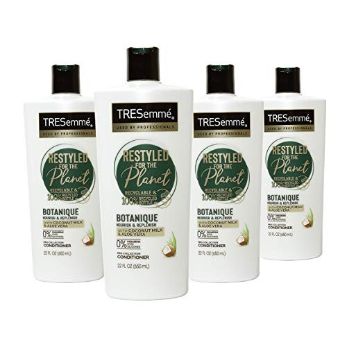 TRESemme Botanique Conditioner Nourish and Replenish Coconut and Aloe Vera Paraben free Dye free Silicone free Conditioner 22 oz Pack of 4 TRESemme Botanique Conditioner Nourish and Replenish Coconut and Aloe Vera Paraben free Dye free Silicone free Conditioner 22 oz Pack of 4