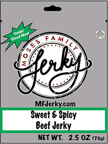 Moses Family Jerky Sweet and Spicy Beef Jerky 25 Ounce Tender Sliced Meat