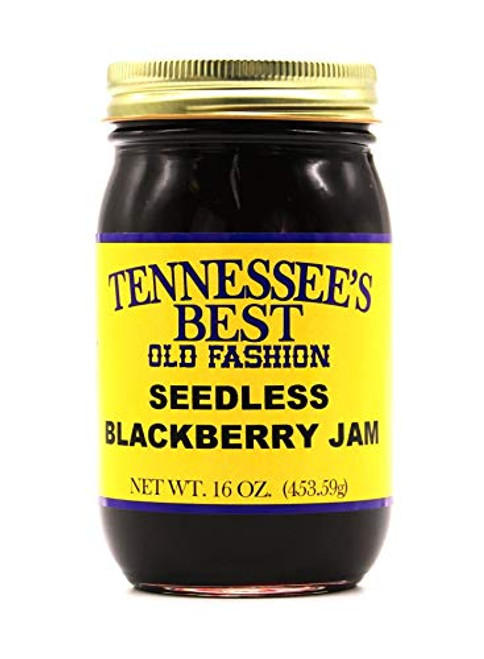 Tennessees Best Seedless Blackberry Jam   Handcrafted with Sugar Blackberries and Strained to Remove the Seeds   All Natural Small Batch Made   16 oz Jar  454 g    Seedless Blackberry