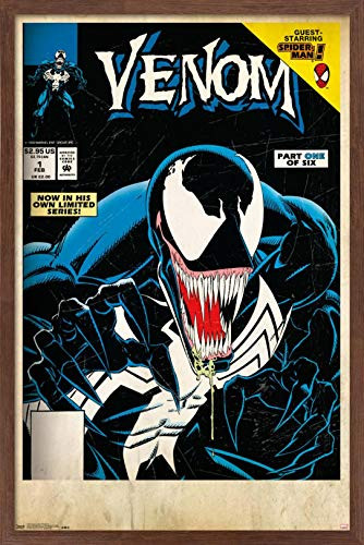 Trends International Marvel Comics   Venom   Lethal Protector Cover  1 14725  x 22375  Mahogany Framed Version