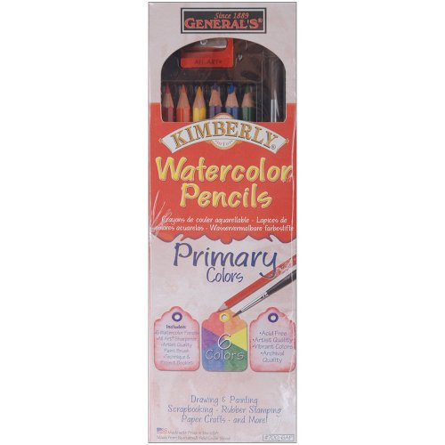 General Pencil Kimberly Watercolor Pencils, Primary Colors