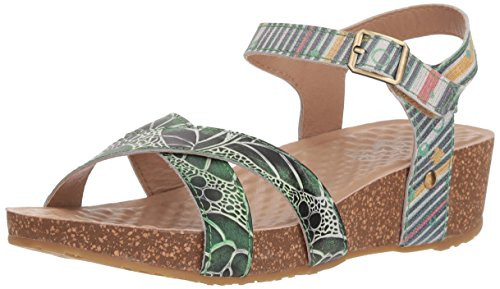 L Artiste by Spring Step Women s VELLA Sandals GREEN MULTI 42 M EU  US 105 11