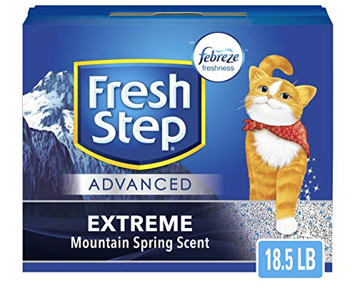 Fresh Step Advanced Extreme Clumping Cat Litter with Odor Control   Mountain Spring Scent 185 lb  Package May Vary