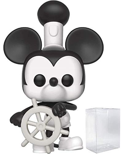 Funko Disney  Mickeys 90th Anniversary   Steamboat Willie Pop  Vinyl Figure  Includes Compatible Pop Box Protector Case