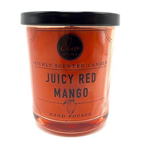 Juicy Red Mango Richly Scented Candle Small Single Wick Hand Poured From Dw Home 4 Oz